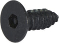 6 x 1/2 Tamper Resistant Hex Flat Head Socket Sheet Metal Screw Steel Black (1/8)