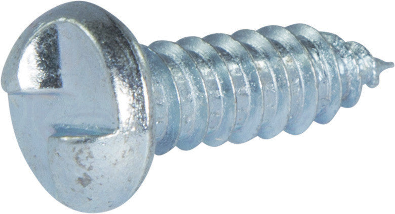 8 x 2 1/2 Tamper Resistant One Way Round Head Sheet Metal Screw Zinc