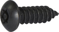 6 x 3/4 Tamper Resistant Torx Drive Button Head Sheet Metal Screw Steel Black (T-10)