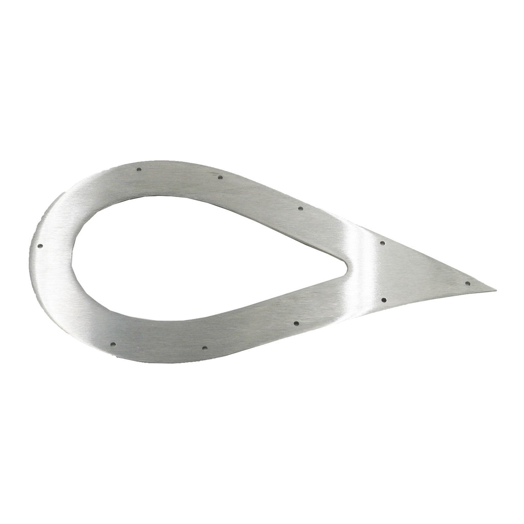 BBP 3" Stainless Steel Teardrop Exhaust Tip Trim Plate