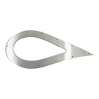 BBP 3" Stainless Steel Teardrop Exhaust Tip Trim Plate
