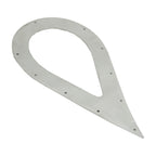 BBP 3" Stainless Steel Teardrop Exhaust Tip Trim Plate