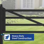20 ft Farm Driveway Gate with Diagonal Tubes, Dual Swing