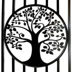 20x8 ft Steel Dual Swing Driveway Gate with Wider Goalposts