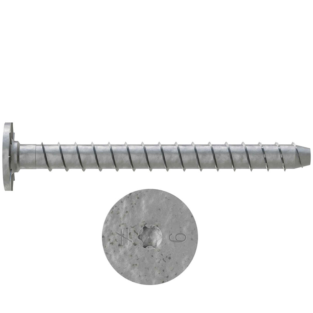 1/2 x 5 Simpson Titen HD® Washer-Head Style Heavy-Duty Screw Anchor Mechanically Galvanized - Box (15)