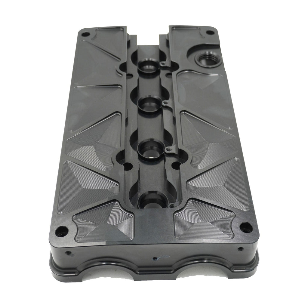 Billet B Series Vented Valve Cover Baffle B16 B18 AN10 For Honda Acura DOHC Vtec