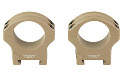 Warne HyperLite Rings |  30mm Medium |  Matte Finish |  Flat Dark Earth |  Fits Picatinny