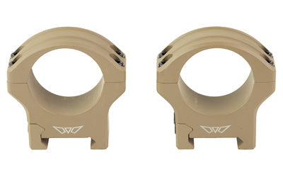 Warne HyperLite Rings |  30mm Medium |  Matte Finish |  Flat Dark Earth |  Fits Picatinny