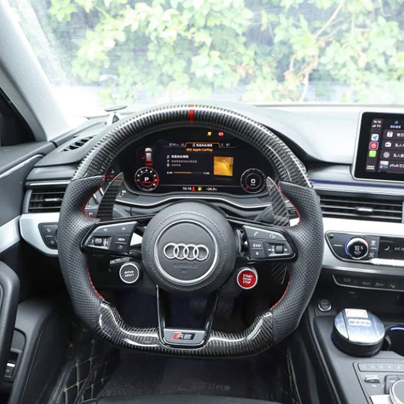 Carbon Fiber Steering Wheel Replacement for Audi R8
