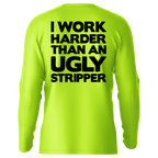 Work Harder - Hi-Visibility UPF 50 Long Sleeve Sun Shirt