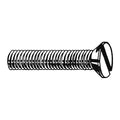 #10-24 x 1-1/2 in Slotted Flat Machine Screw, Zinc Plated Steel, 100 PK
