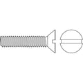 #10-32 x 5/16 in Slotted Flat Machine Screw, Zinc Plated Steel, 100 PK