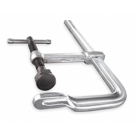 16 in Bar Clamp, Plastic, Steel Handle and 5 1/2 in Throat Depth