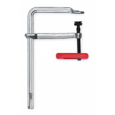 12 in Bar Clamp, Plastic, Steel Handle and 8 in Throat Depth