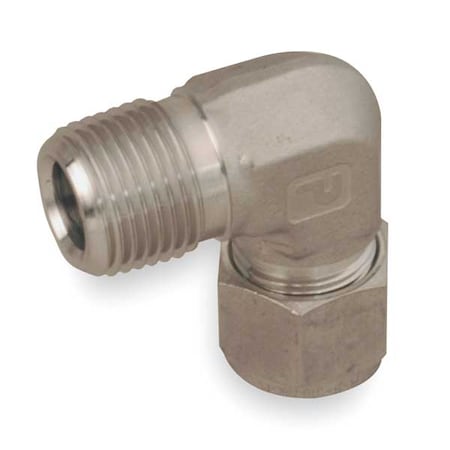 1/2" x 3/8" A-LOK x MNPT 316 SS Male 90 Degree Elbow