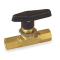 1/2" FNPT Brass Mini Ball Valve Inline