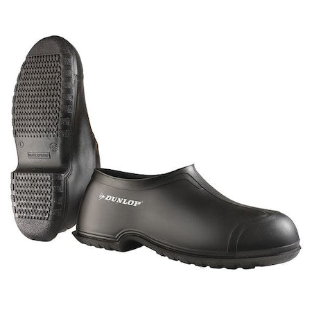 Overshoe, Ankle Shoe, Cleated Sole, PVC, Black, 2XL,PR