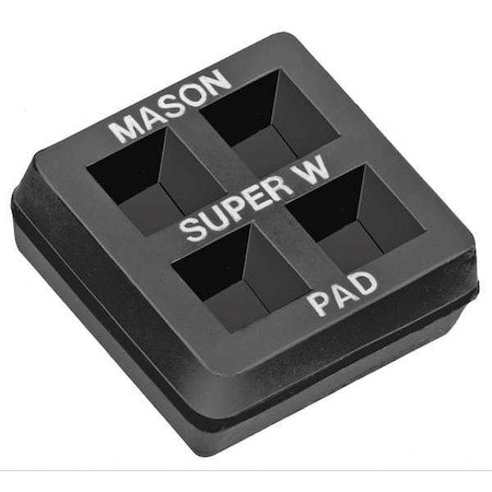 Vibration Isolator Pad,3/4 in H,PK2