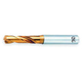 Screw Machine Drill Bit, 3/8 in Size, 130  Degrees Point Angle, Cobalt Steel, TiN Finish