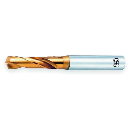 Screw Machine Drill Bit, 3/8 in Size, 130  Degrees Point Angle, Cobalt Steel, TiN Finish