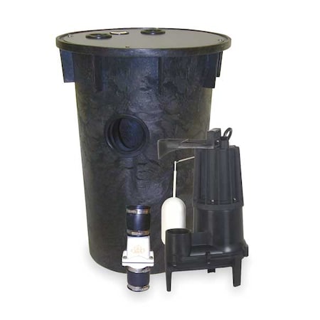 18" x 30" Simplex Sewage Package System, 4,10HP, 115V
