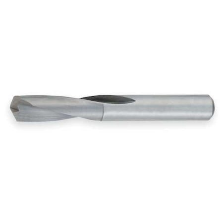 Screw Machine Drill Bit, 3/8 in Size, 135  Degrees Point Angle, Spiral Flute