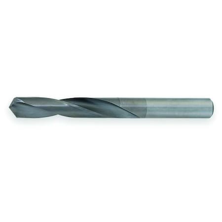 Screw Machine Drill Bit, 1/4 in Size, 118  Degrees Point Angle, Spiral Flute