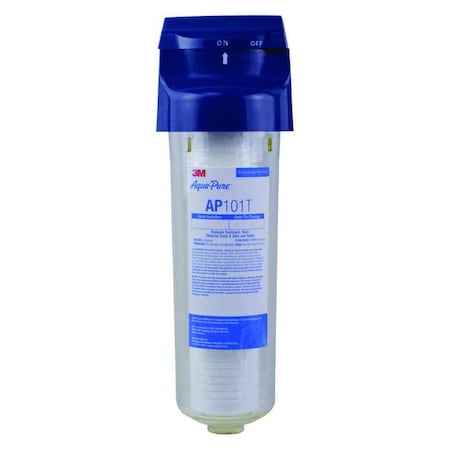Whole House Water Filtration System Filter, NPT, 5 micron, 8 gpm, 14-7/8 in H, Plastic, Clear