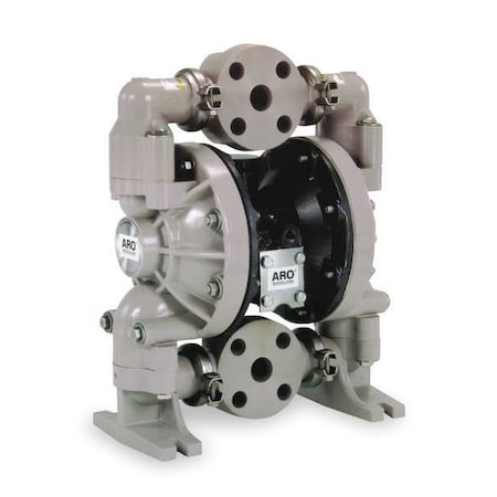 Double Diaphragm Pump, Polypropylene, Air Operated, Santoprene, 47 GPM