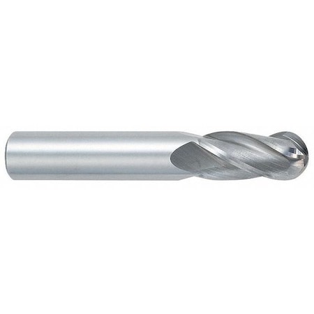 End Mill,Carbide,1/16,4 FL,SGL Ball End