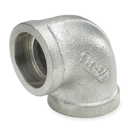 1/2 in Stainless Steel 90° Elbow, Socket Weld, Class 3000