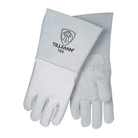 750 Welding Gloves, Straight Cuff, Straight Thumb, Premium Elkskin, L, 1 PR