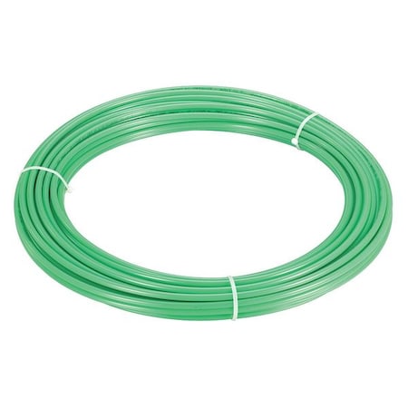 Tubing,1/2" OD,Nylon,Green,100 Ft
