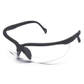 Not Applicable Reader Safety Glasses, Black Wraparound Frame, 2.5 Diopter, Clear Lens, Universal