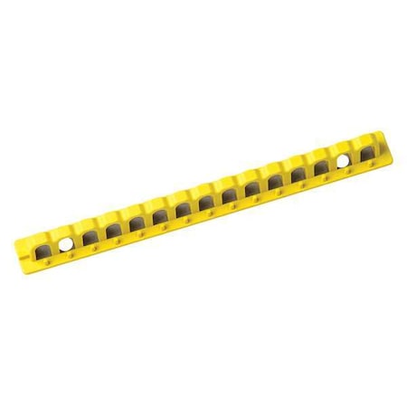 Circuit Breaker Lockout Rail, Yellow, Fiberglass Reinforced Nylon, 15 Max. No. of Padlocks