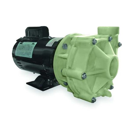 Cntrfug Pmp,PolyP,1P,1 1/2in,1hp,55gpm