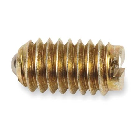 Plunger, Ball, Steel, Zinc, 1/4-20, 17/32, PK5