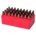 Letter and Number Set, 3/8 In. H, Steel