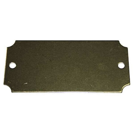 Blank Tag, 1 7/16 in H x 3 in W, Brass, Rectangle, 100 PK