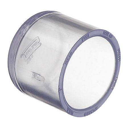 PVC Cap, Solvent, 1-1/2 in Pipe Size
