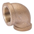 90 Degrees Elbow Red Brass 90 Degrees Reducing Elbow, 3/4 in Female NPT X 1/2 in Female NPT