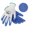 Coated Gloves, Nitrile, Sandy, Palm, 4 Abrasion Level, White, XL (10) 1 PR