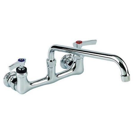 Straight Kitchen Faucet, Manual, 8" Mount, 2 Hole Commercial