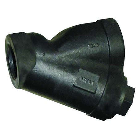 Y Strainer, 2-1/2" Pipe, FNPT x FNPT, Cast Iron, Stainless Steel,PTFE
