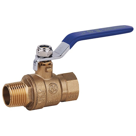 1/4" FNPT x MNPT Brass Ball Valve Inline