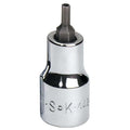 3/8 in Drive Tamper Resistant Hex Socket Bit SAE 1/8 in Tip, 2 3/4 in L