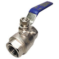 1/2" FNPT Stainless Steel Ball Valve Inline