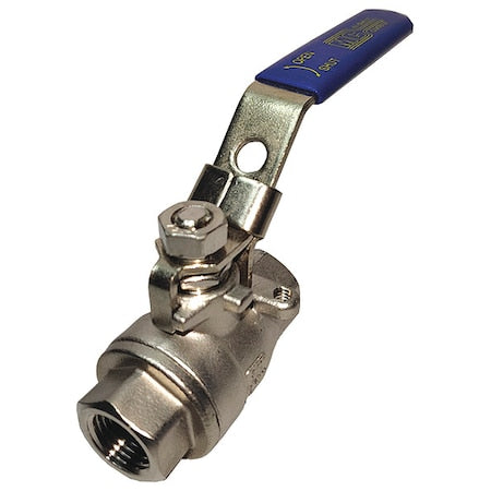 1/2" FNPT Stainless Steel Ball Valve Inline