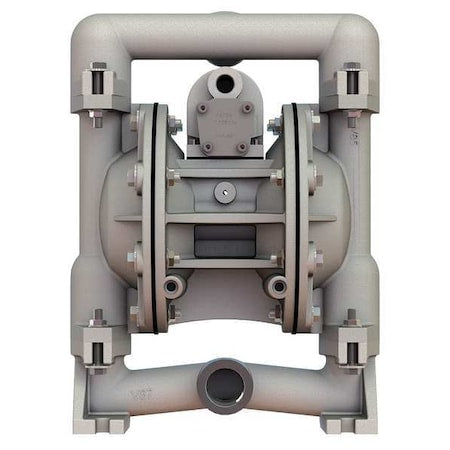 Double Diaphragm Pump, Aluminum, Air Operated, Santoprene, 49 GPM