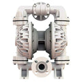 Double Diaphragm Pump, Polypropylene, Air Operated, PTFE, 72 gpm GPM 220 Degrees F